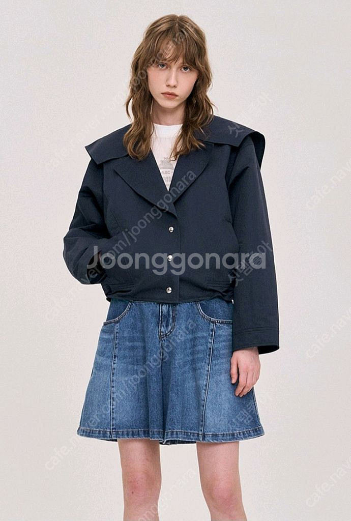 시스템 세일러칼라 크롭 자켓--0