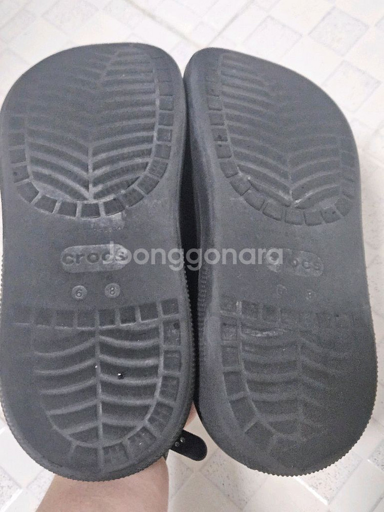 크록스 크러쉬 클로그 250사이즈 블랙--2