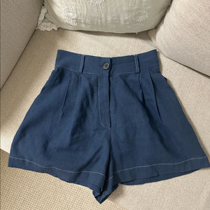 린넨 팬츠 네이비