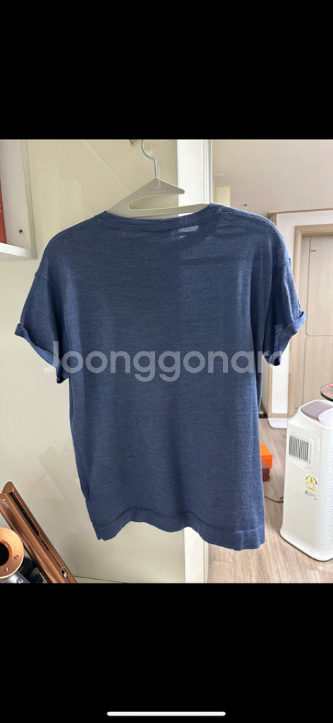 브루넬로 쿠치넬리 캐시미어 블렌드 티셔츠 블루--4