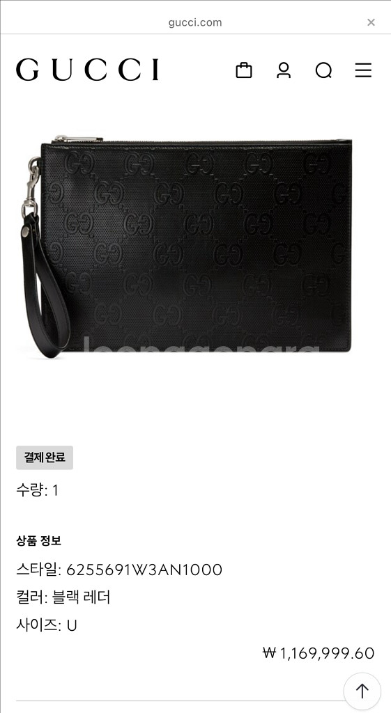 정품) 구찌 클러치백--1