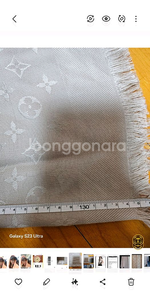 루이비통 모노그램 클래식 숄 그레이(정품)--3