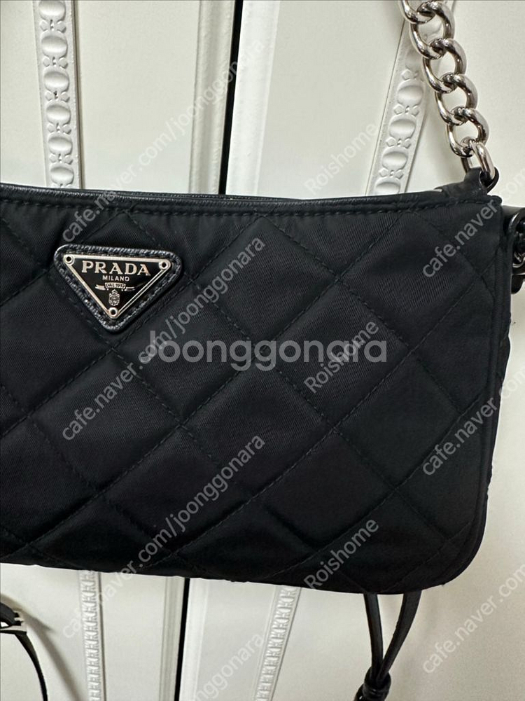 프라다 퀼팅 체인 크로스백--2