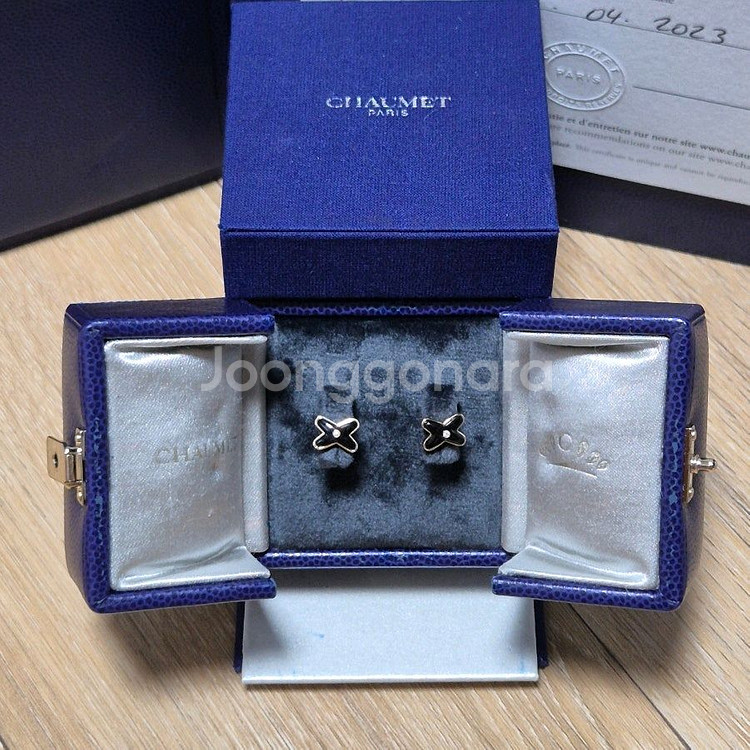 쇼메 주 드 리앙 귀걸이 오닉스 다이아몬드 이어링--1