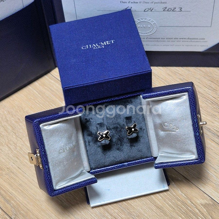 쇼메 주 드 리앙 귀걸이 오닉스 다이아몬드 이어링--0