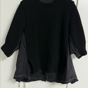 SACAI 사카이 데님 패널 블라우스