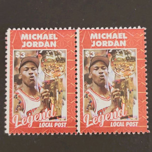 1996년 미국NBA농구계 황제 마이클조던기념 우표 M 이미지
