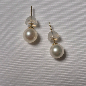14k 7mm 담수진주 귀걸이