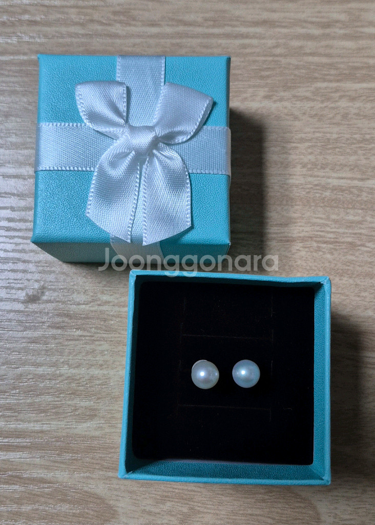 14k 7mm 담수진주 귀걸이--6
