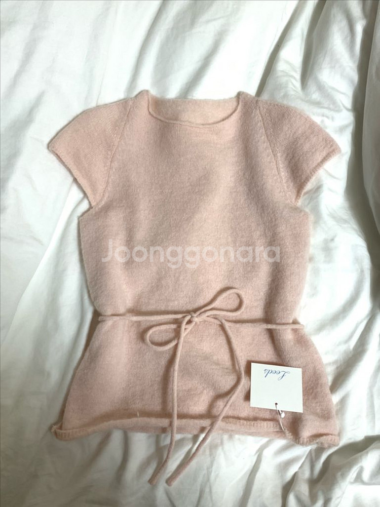 리즈Leeds 하프 반목 니트 핑크 새상품 르플레인--0