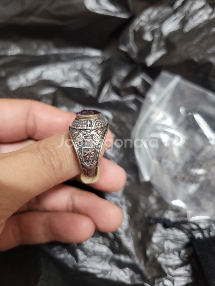 일본 컬리지 반지(실버) 챔피언반지 스컬링 보석반지--3