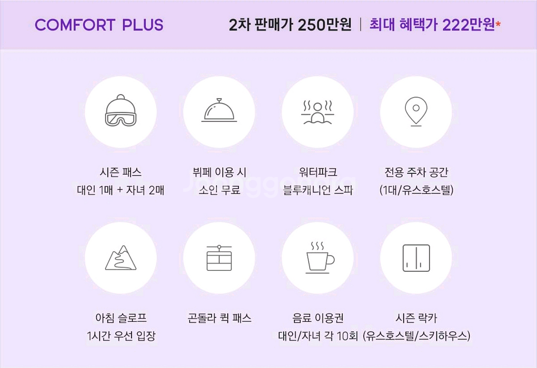휘닉스파크 휘팍 컴포트 플러스 시즌권 1차 가격에 양도--0
