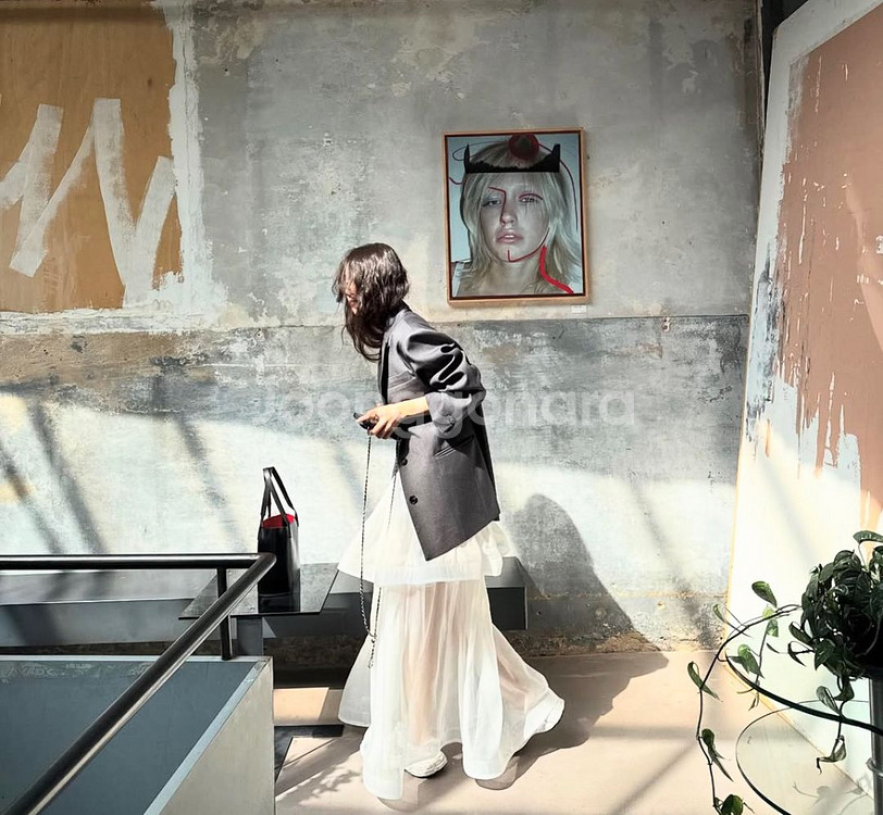 올라이츠 allightz 더블 오간자 스커트 M--5