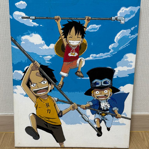 원피스 루피 삼형제 페인팅 액자 40x50cm