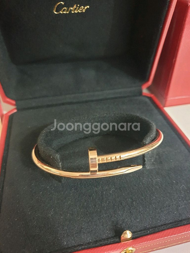 까르띠에 정품 저스트앵끌루 클래식 팔찌 핑크골드--3