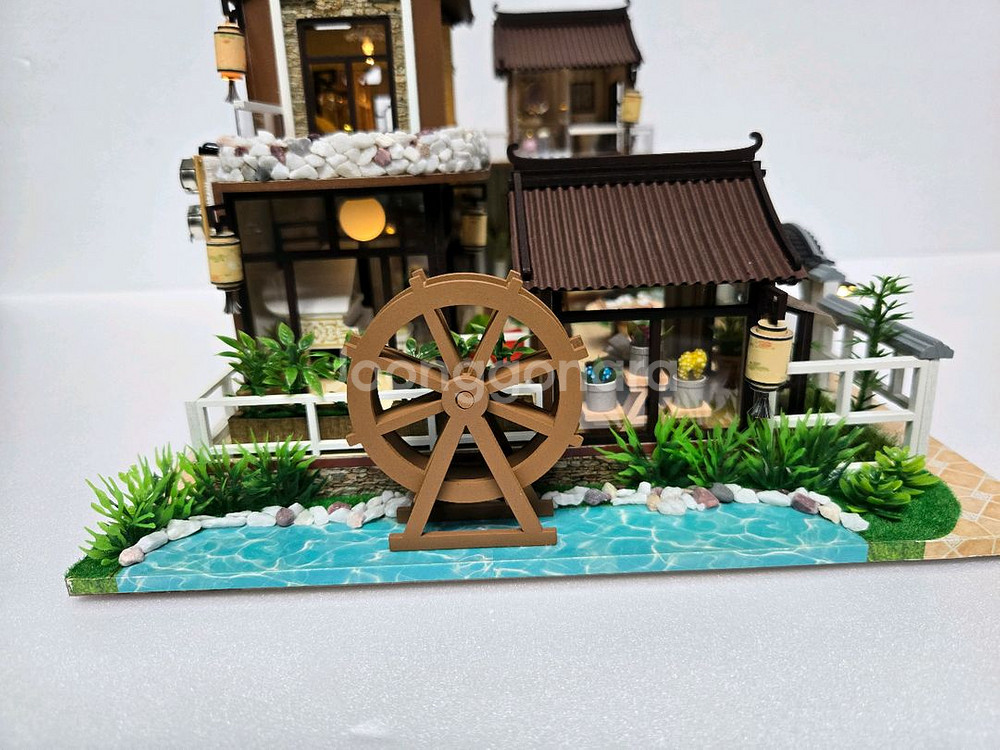 DIY 미니어처 편백나무 하우스 완성품--7