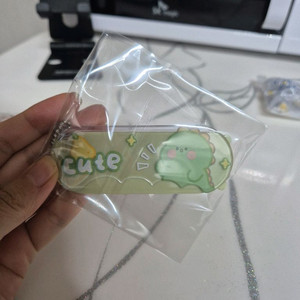 귀여운 공룡 아크릴 휴대용 빗