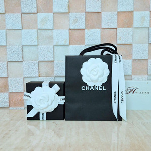 [정품]샤넬 쇼핑백+박스+파우치+까멜리아+리본 풀구성품