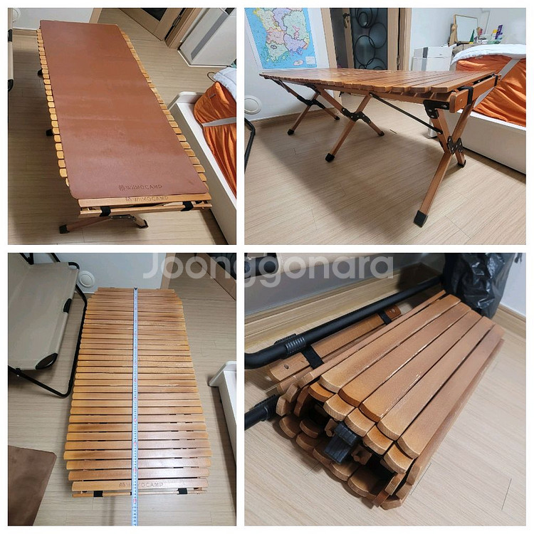 위모캠)원목 우드롤 캠핑테이블120cm(캠핑모자 2개서--3