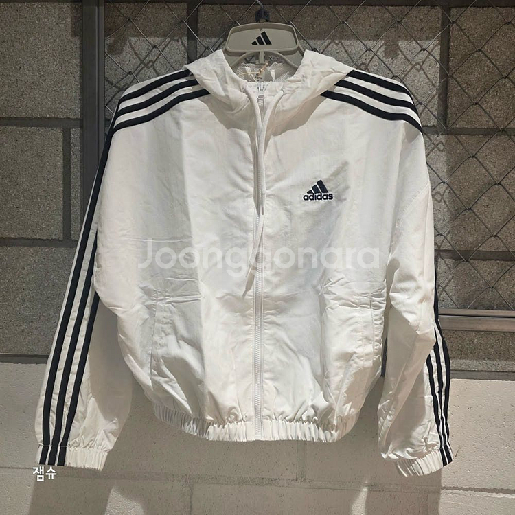 아디다스 여성 에센셜 3S 우븐 윈드브레이커 M사이즈--0