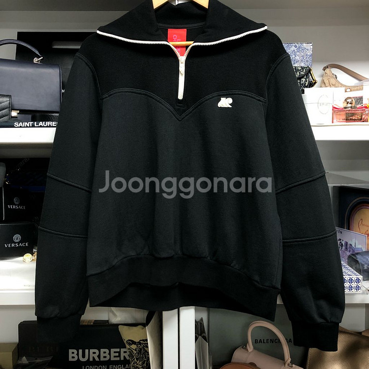 LUCKY CHOUETTE 럭키슈에뜨 하프집업 맨투맨--3