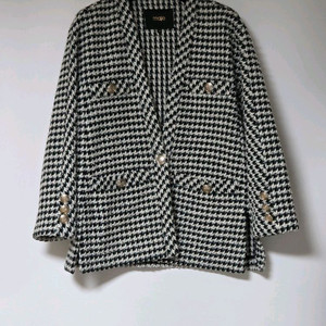 마쥬 maje 하운드투스 체크 트위드 자켓