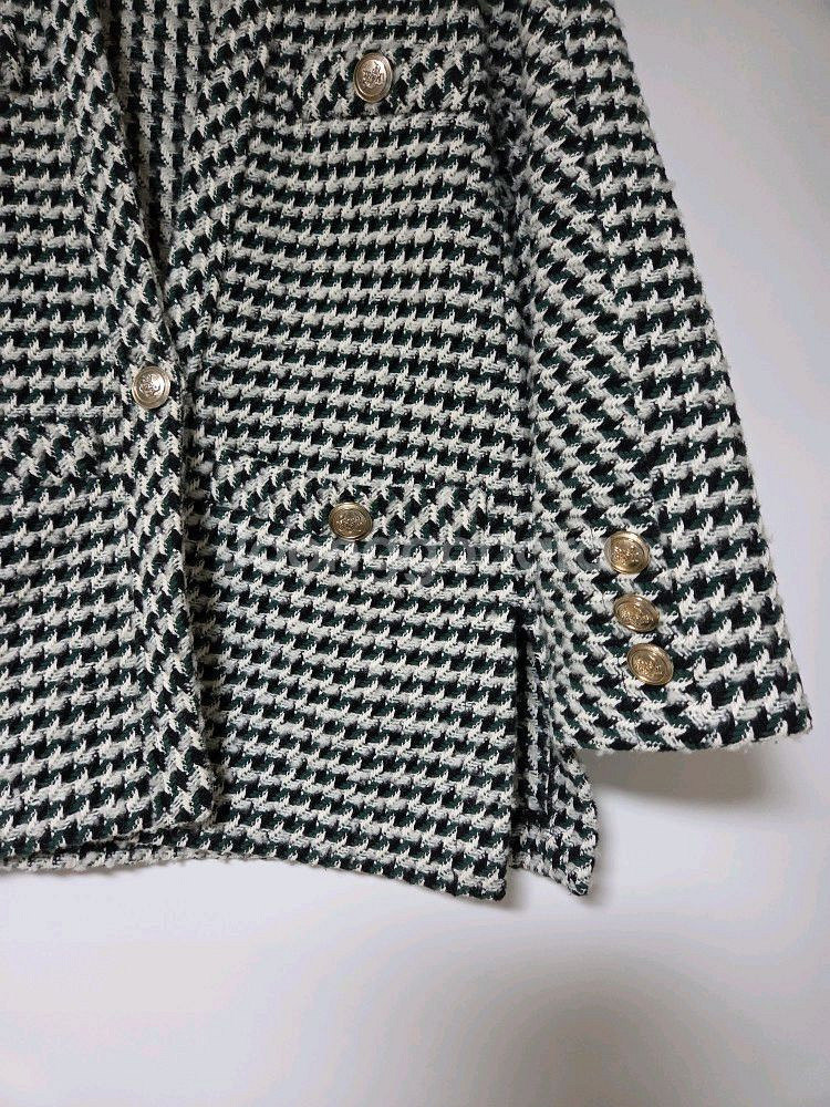 마쥬 maje 하운드투스 체크 트위드 자켓--5