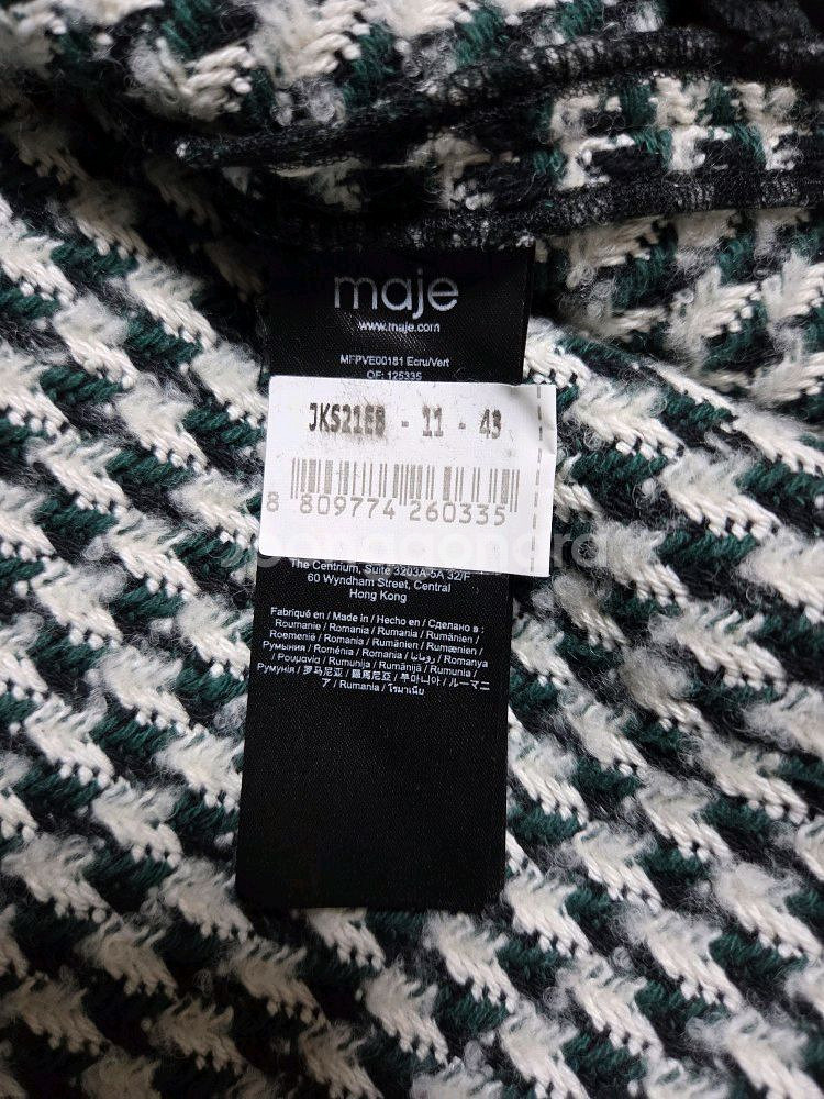 마쥬 maje 하운드투스 체크 트위드 자켓--9