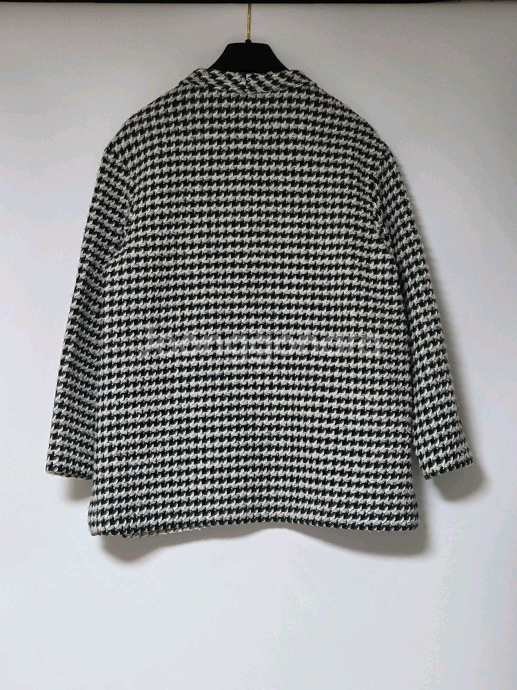 마쥬 maje 하운드투스 체크 트위드 자켓--6