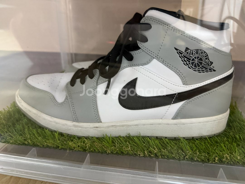 조던 1 미드 라이크 스모크 그레이--0