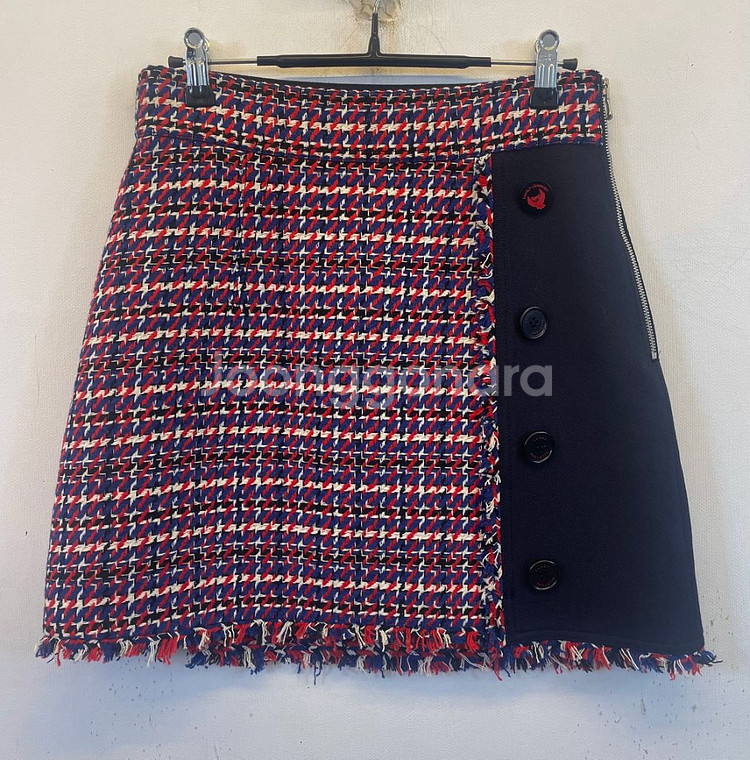 럭키슈에뜨 트위드스커트 럭키슈에뜨36 울스커트모직스커트--0