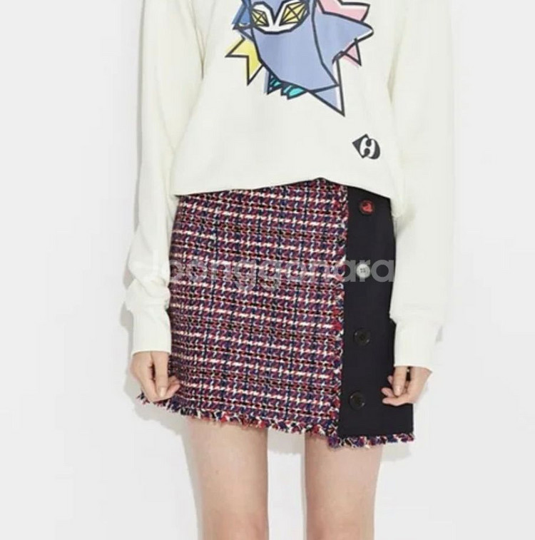 럭키슈에뜨 트위드스커트 럭키슈에뜨36 울스커트모직스커트--2