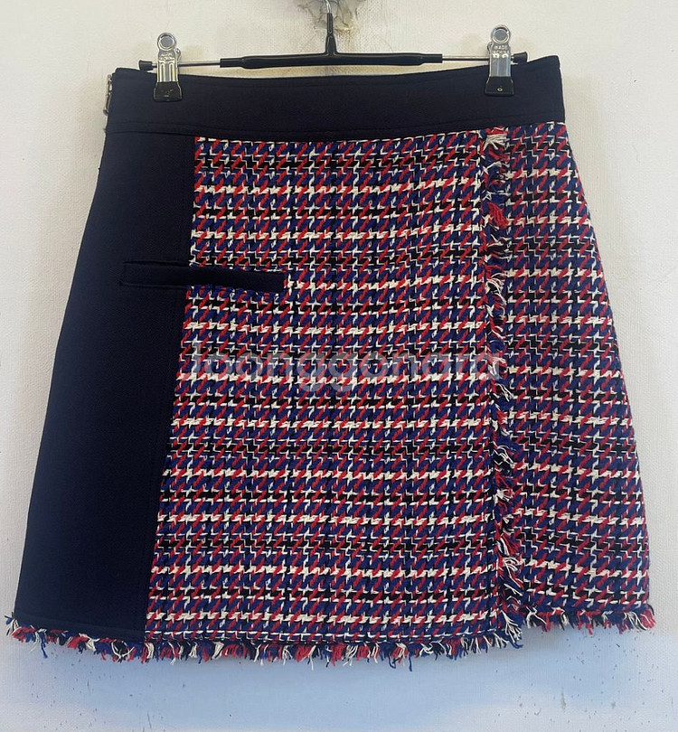 럭키슈에뜨 트위드스커트 럭키슈에뜨36 울스커트모직스커트--4