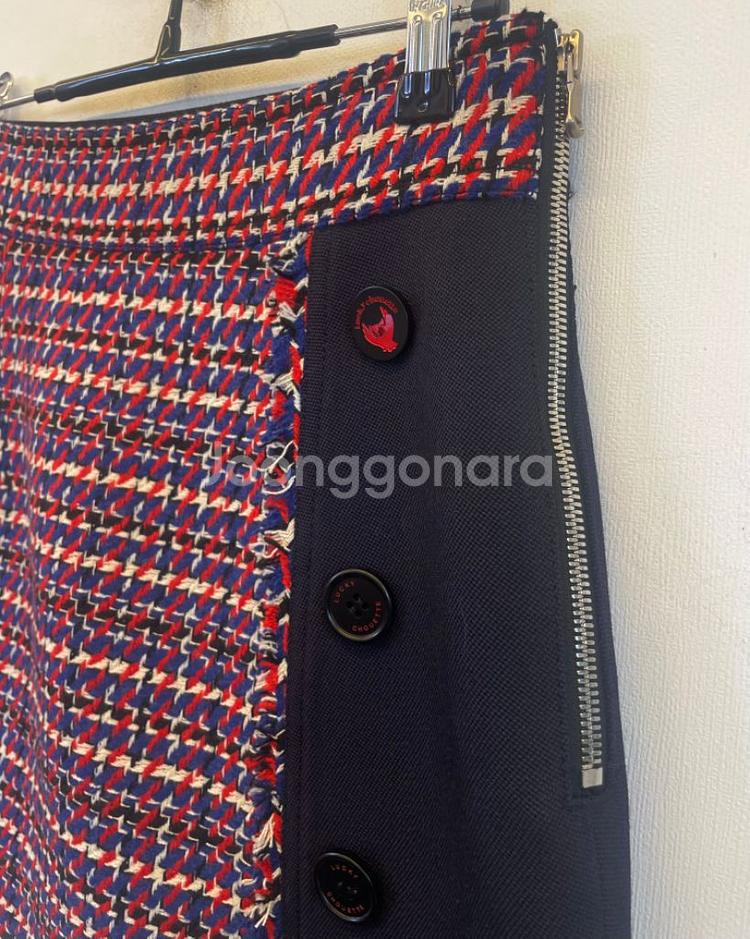 럭키슈에뜨 트위드스커트 럭키슈에뜨36 울스커트모직스커트--7