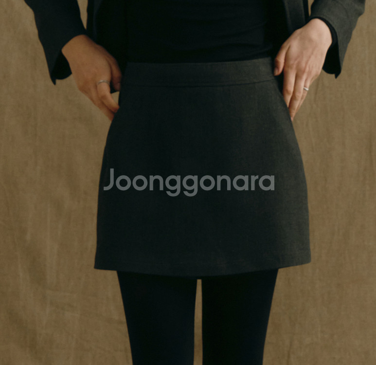 시에sie 조세핀 트라우저 스커트 차콜xs (새제품)--0
