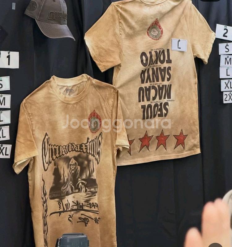 [XL] 트래비스 스캇 내한 한정 머천 MD 티셔츠--3