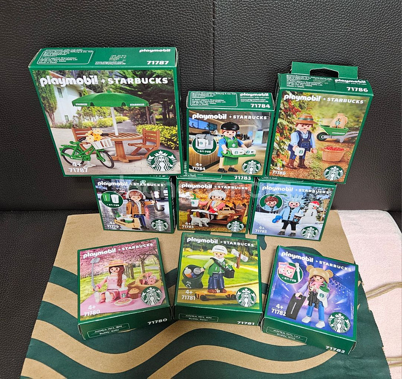 미개봉&택포]스타벅스 24 버디 플레이모빌 9종 풀세트--0