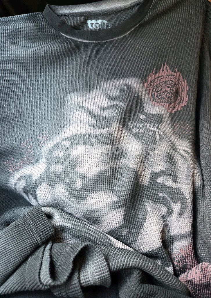 [L] 트래비스 스캇 내한 콘서트 MD 머천 블랙 롱슬--0