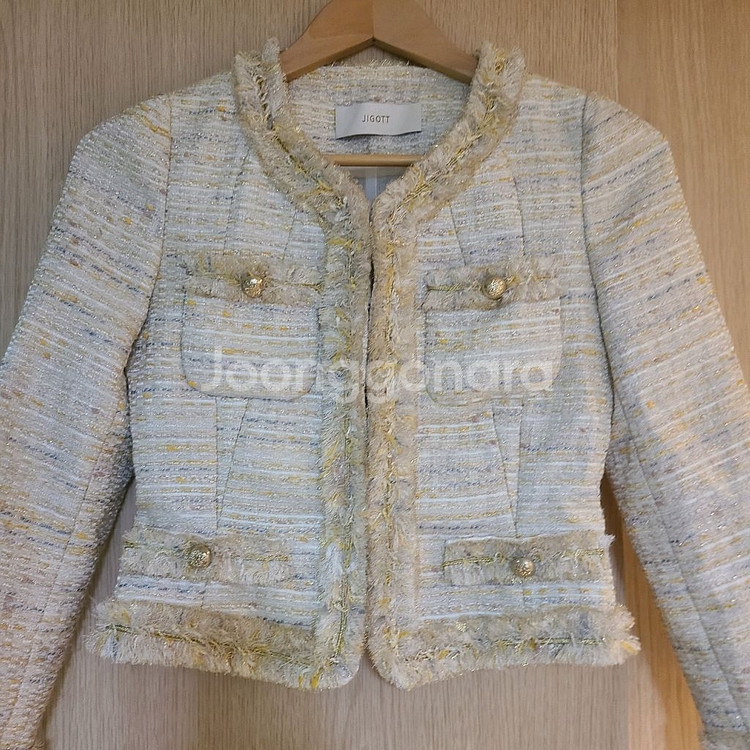 새상품 지고트 얇은 트위드 자켓 날씬55--1
