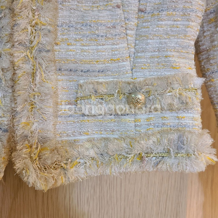 새상품 지고트 얇은 트위드 자켓 날씬55--3