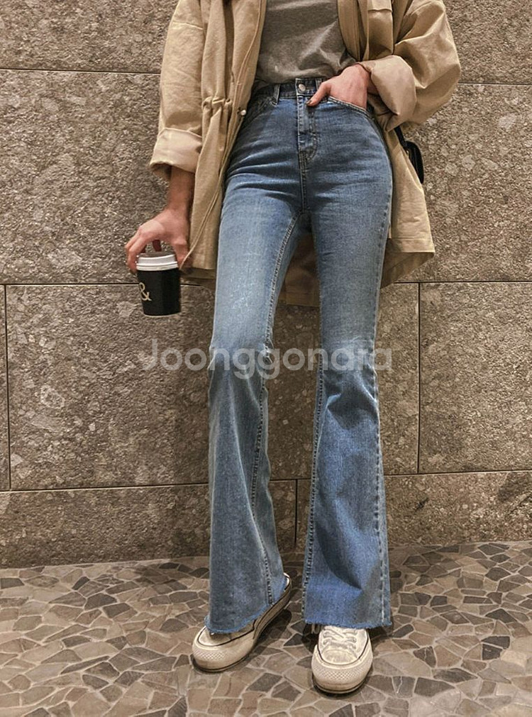 메이빈스 부츠컷 청바지 데님 팬츠--2