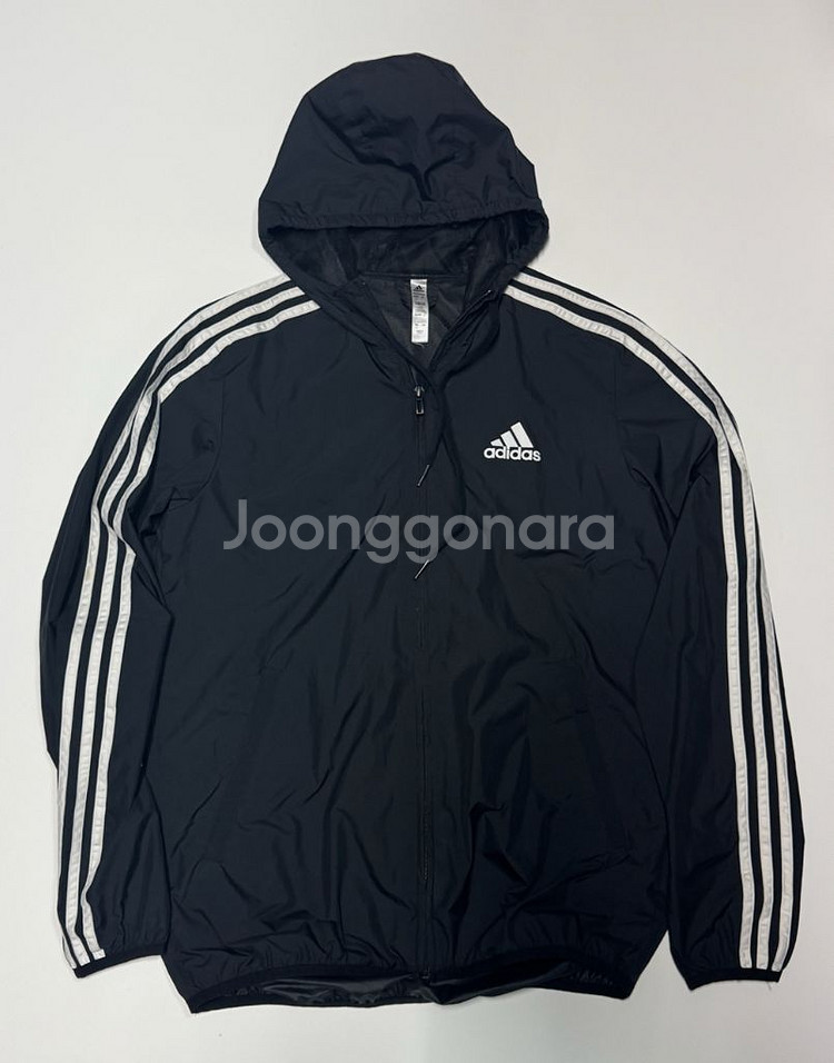 아디다스 에센셜 우븐 윈드브레이커 후드 바람막이--0