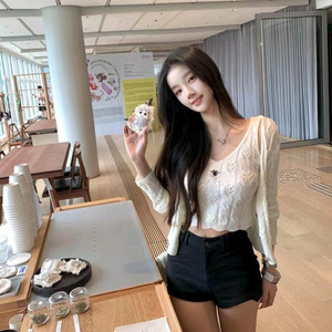 수입의류 디오 그물 나시 가디건 세트