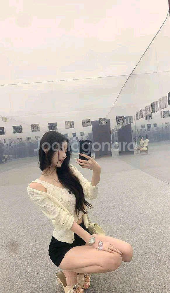 수입의류 디오 그물 나시 가디건 세트--3