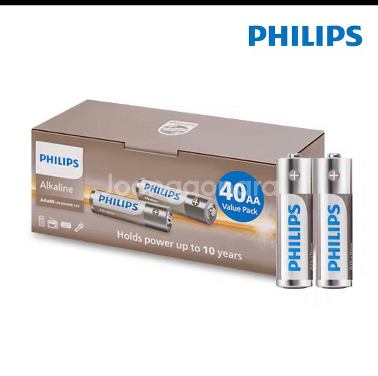 필립스 AA 건전지 40개--0