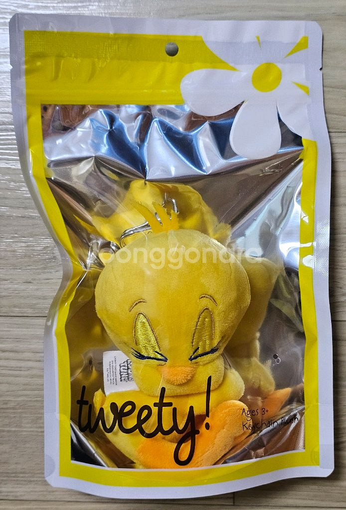 메가박스 굿나잇 트위티 봉제인형 키링 미개봉품--0