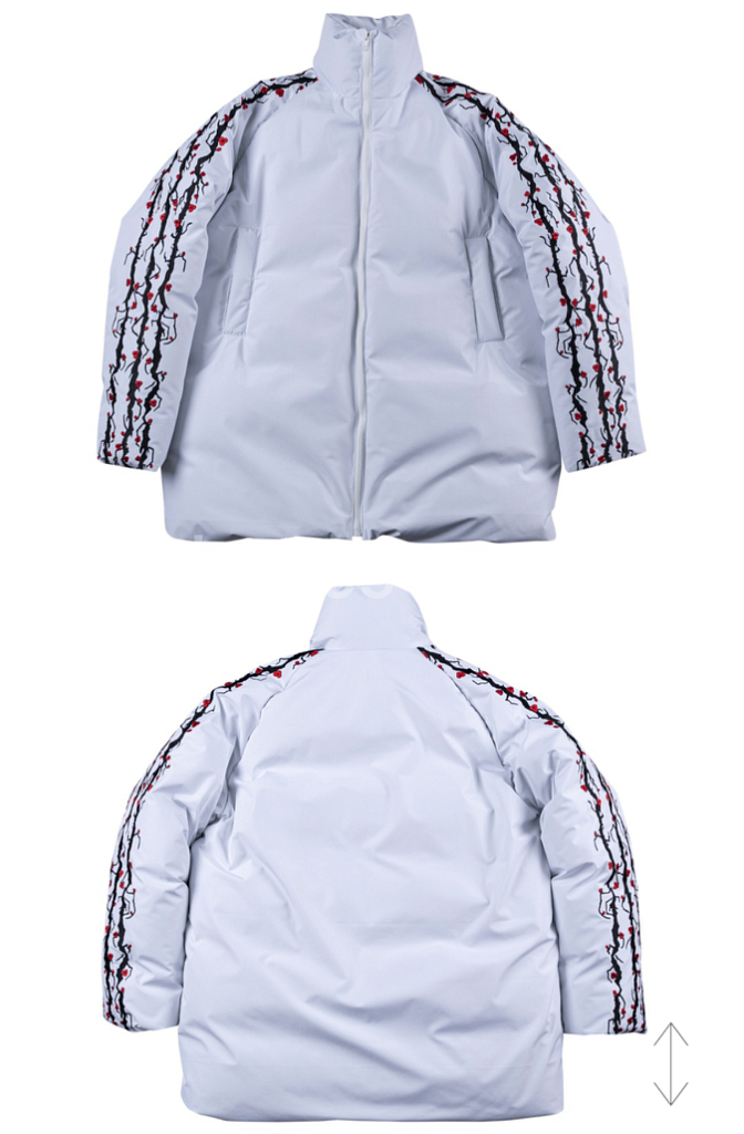 아시하 매화 구스다운 패딩 남여공용 사이즈 L--0