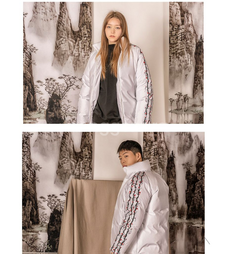 아시하 매화 구스다운 패딩 남여공용 사이즈 L--1