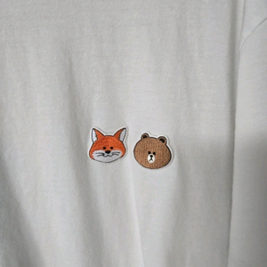 정품 메종키츠네 X 라인 콜라보 사이즈L 세탁완료