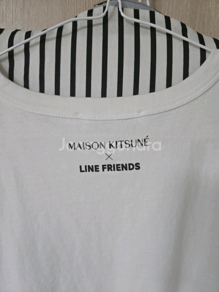 정품 메종키츠네 X 라인 콜라보 사이즈L 세탁완료--2